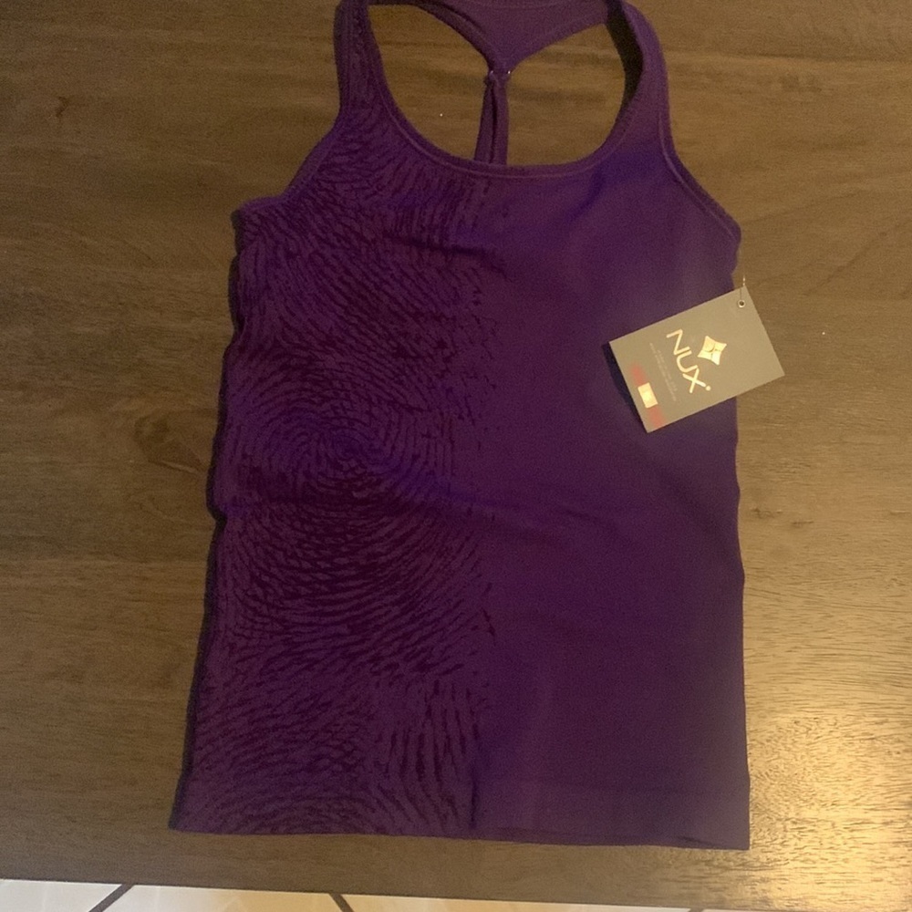 NWT NUX Women's  Compression purple Razorback Tank small - Picture 2 of 13